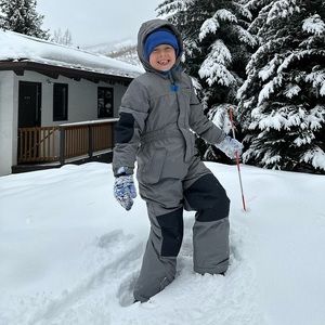 COPY - Boys grey snowsuit for ski/snowboard